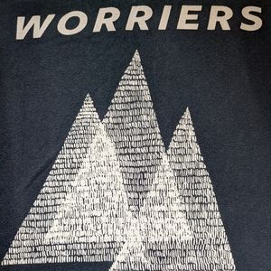 Worriers (band) triangle T-shirt Tee Black Medium